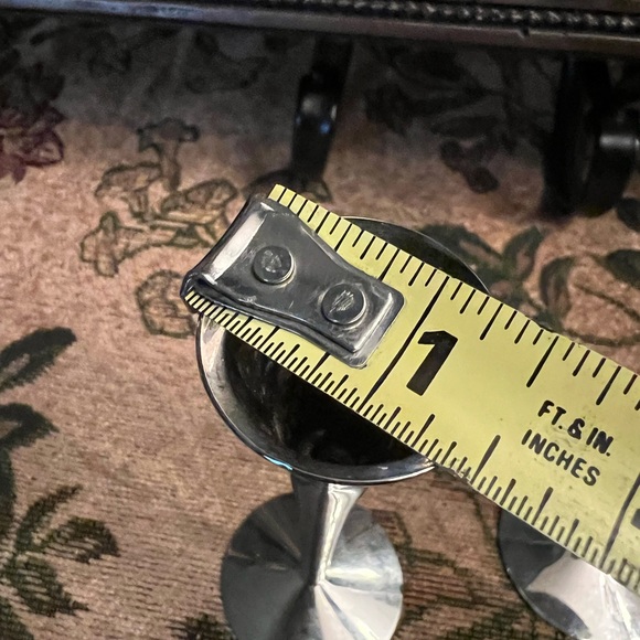 1960s Vintage Silver Solingen Germany Candlesticks Candle Holders 5" MCM Set - Picture 8 of 10